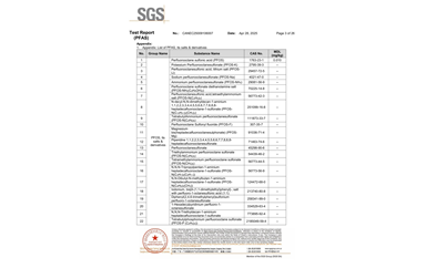 環保測試報告 PFAS CANEC25009106007